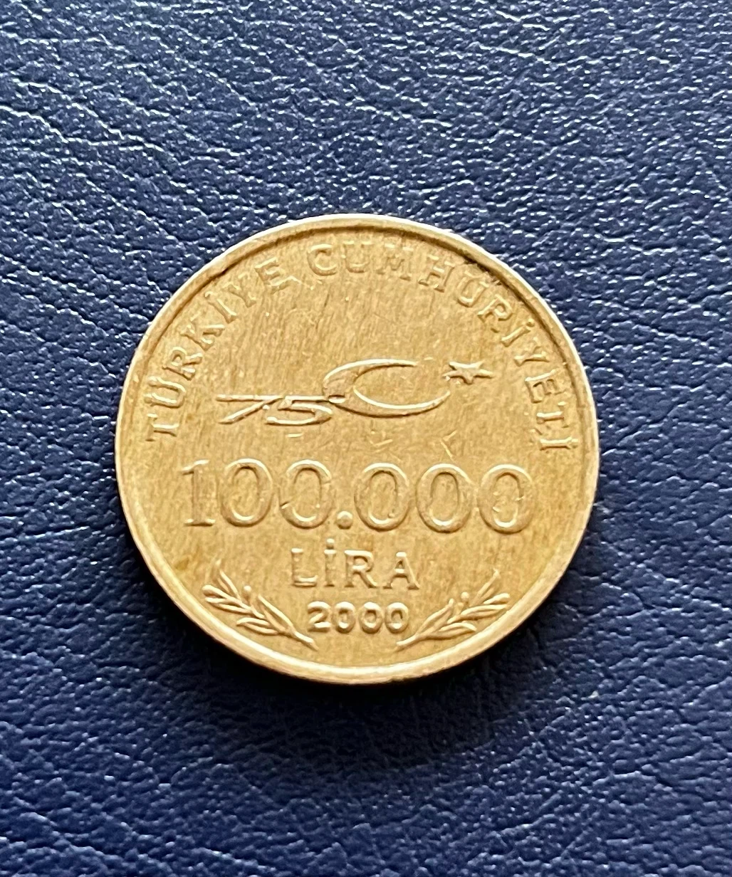 Turkish Coin 100,000 Lira | Mustafa Kemal Ataturk | 2000