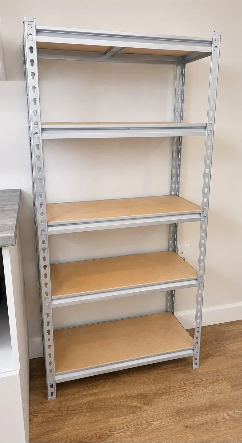 Grey 5-Tier Metal Shelving Unit
