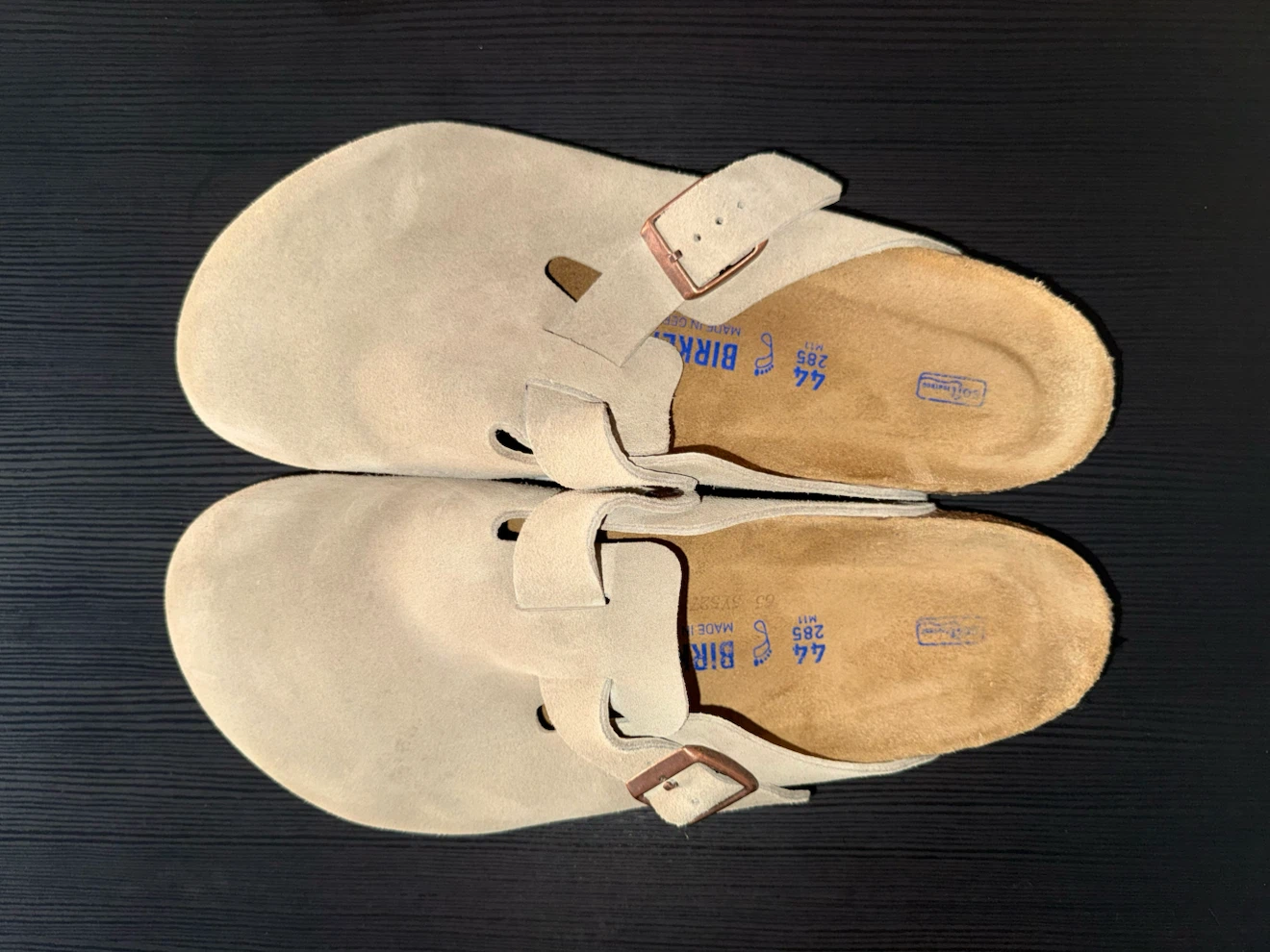 Birkenstock Clogs Beige Suede Size 44