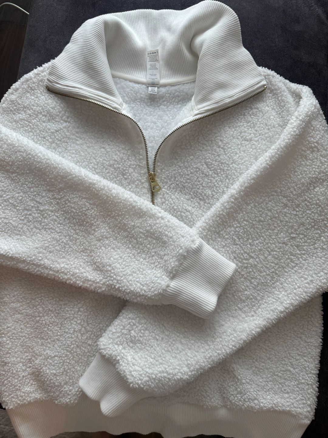 YOGALICIOUS Sherpa Winter Trail Half Zip White Size S