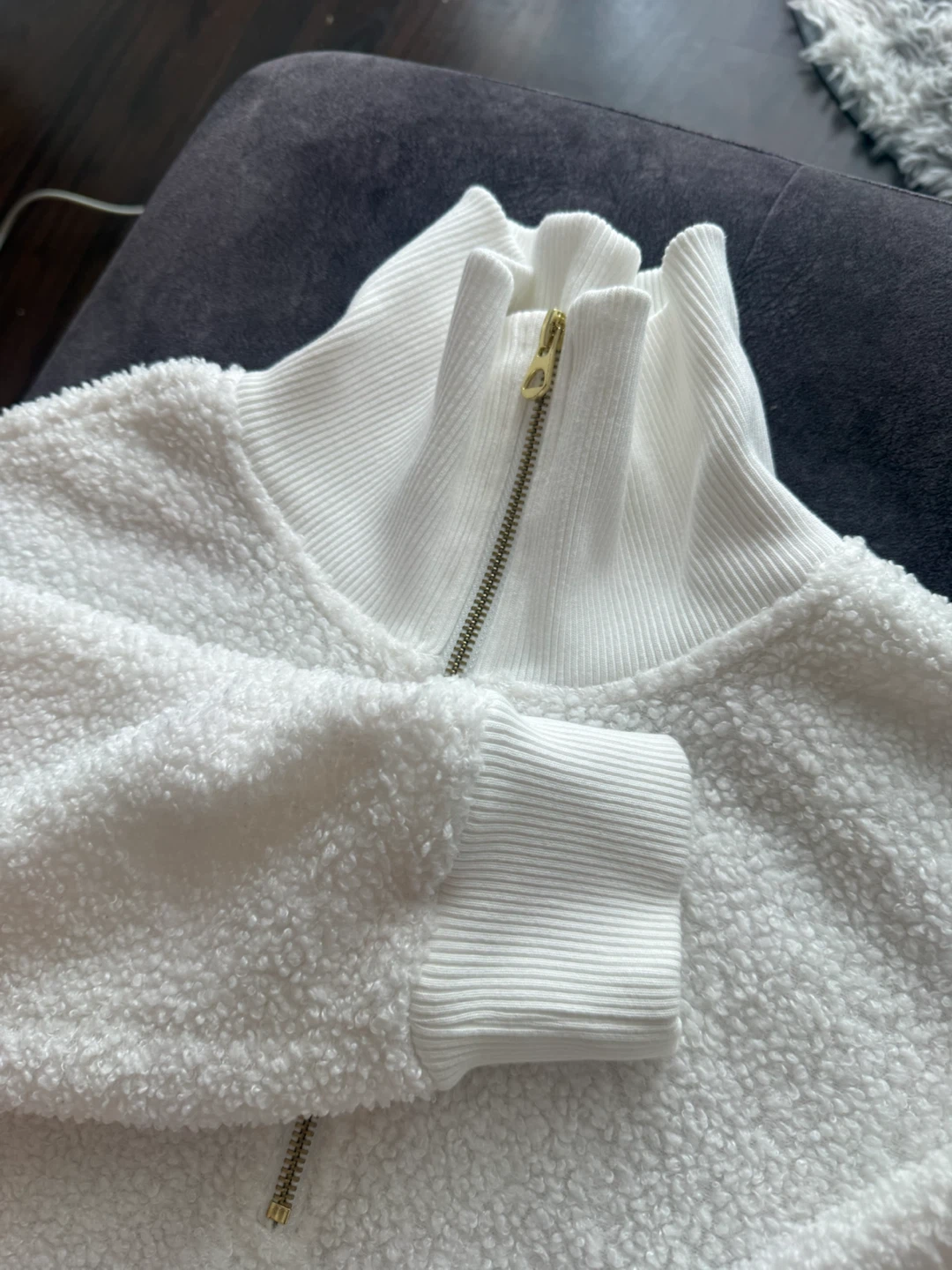 YOGALICIOUS Sherpa Winter Trail Half Zip White Size S - photo 2