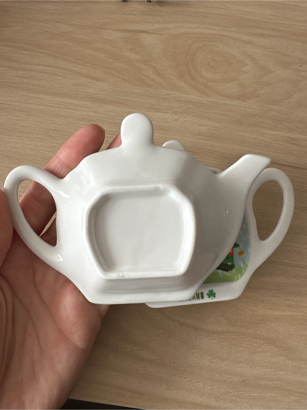 2x Ceramic Tea Bag Holder Dish - Ireland Sheep Leprechaun Design - photo 2