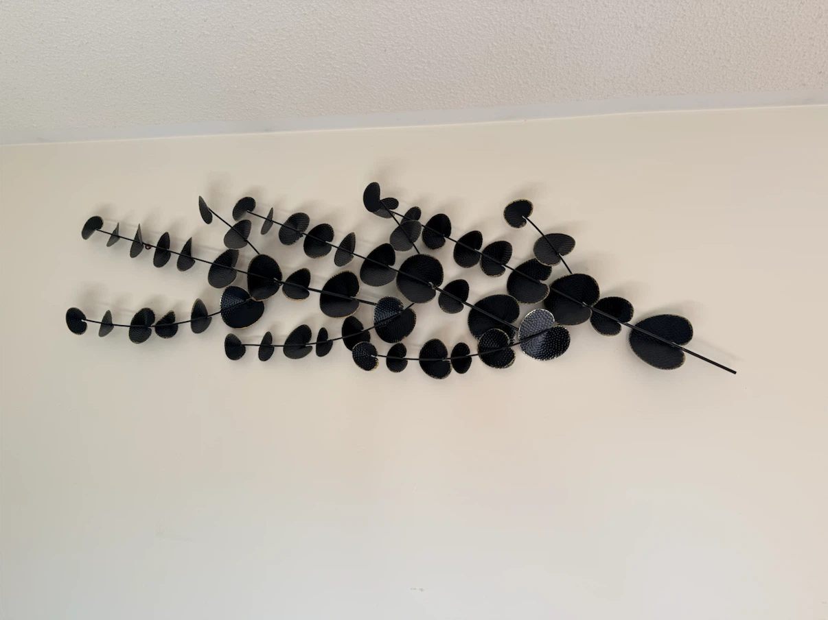 Black Metal Eucalyptus Wall Art