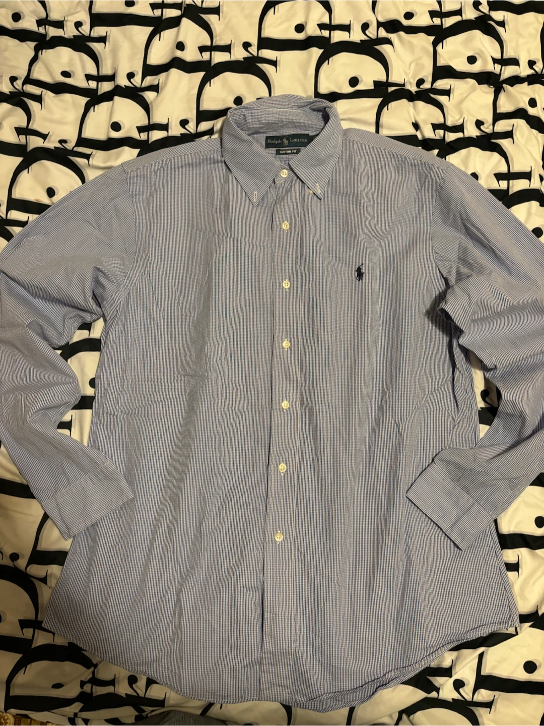 Ralph Lauren Custom Fit Button-Down Shirt - Blue Gingham