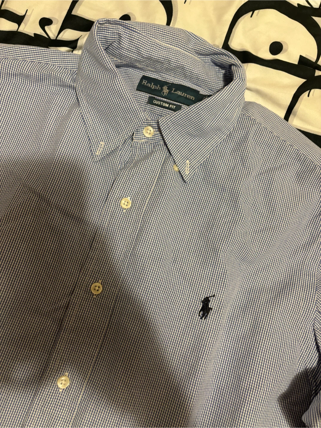 Ralph Lauren Custom Fit Button-Down Shirt - Blue Gingham - photo 2