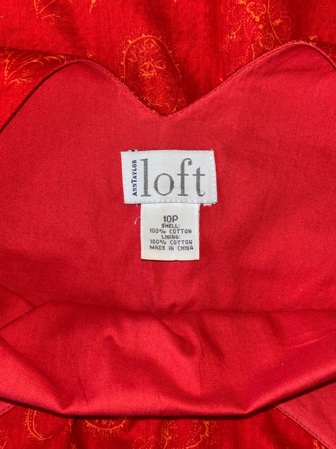 Ann Taylor Loft Red Paisley Print Dress - photo 5