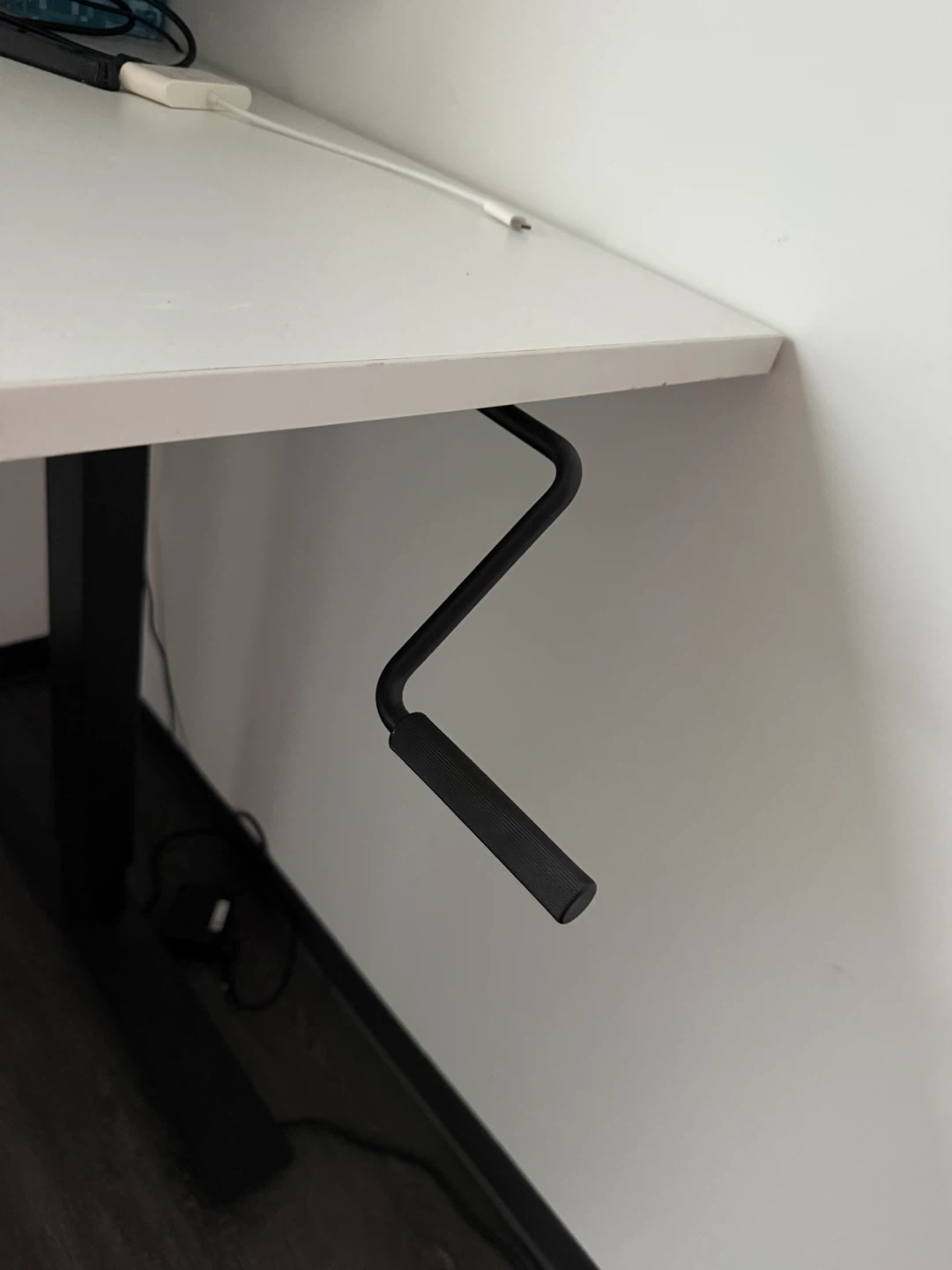 Adjustable Standing Desk - White Top, Black Legs - photo 2