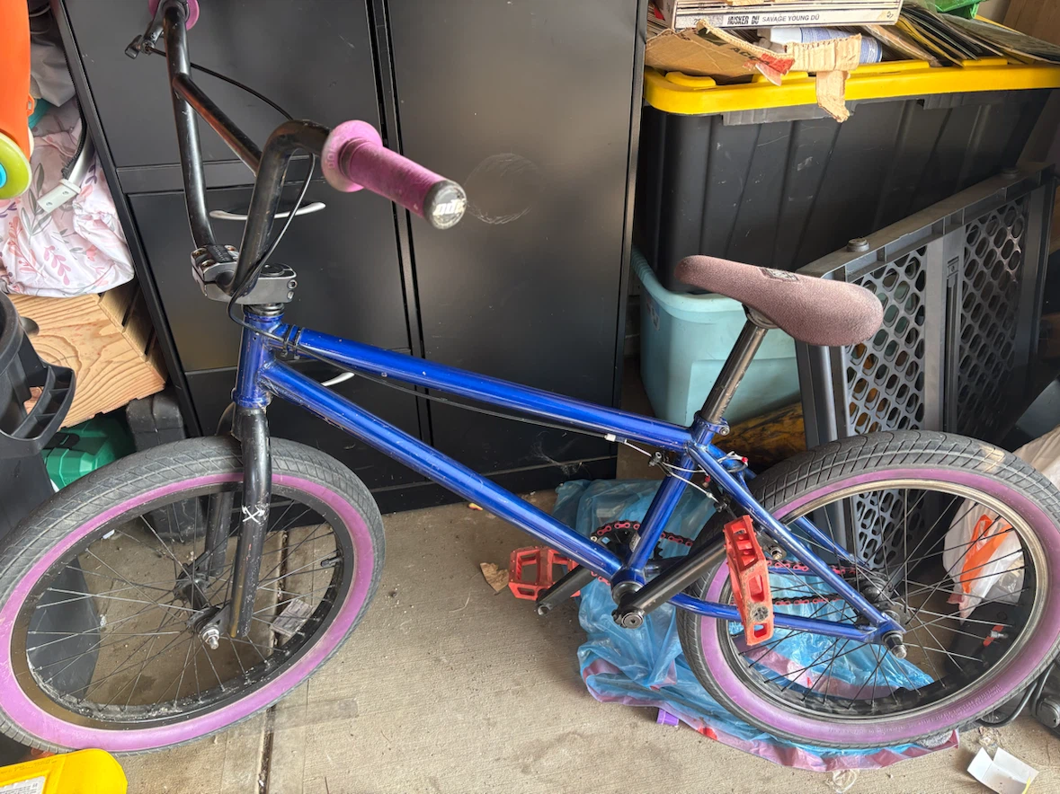 Blue BMX Bike