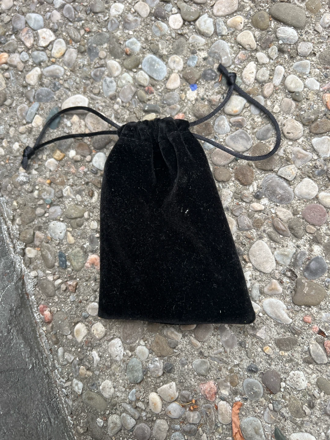 Black Velvet Drawstring Pouch