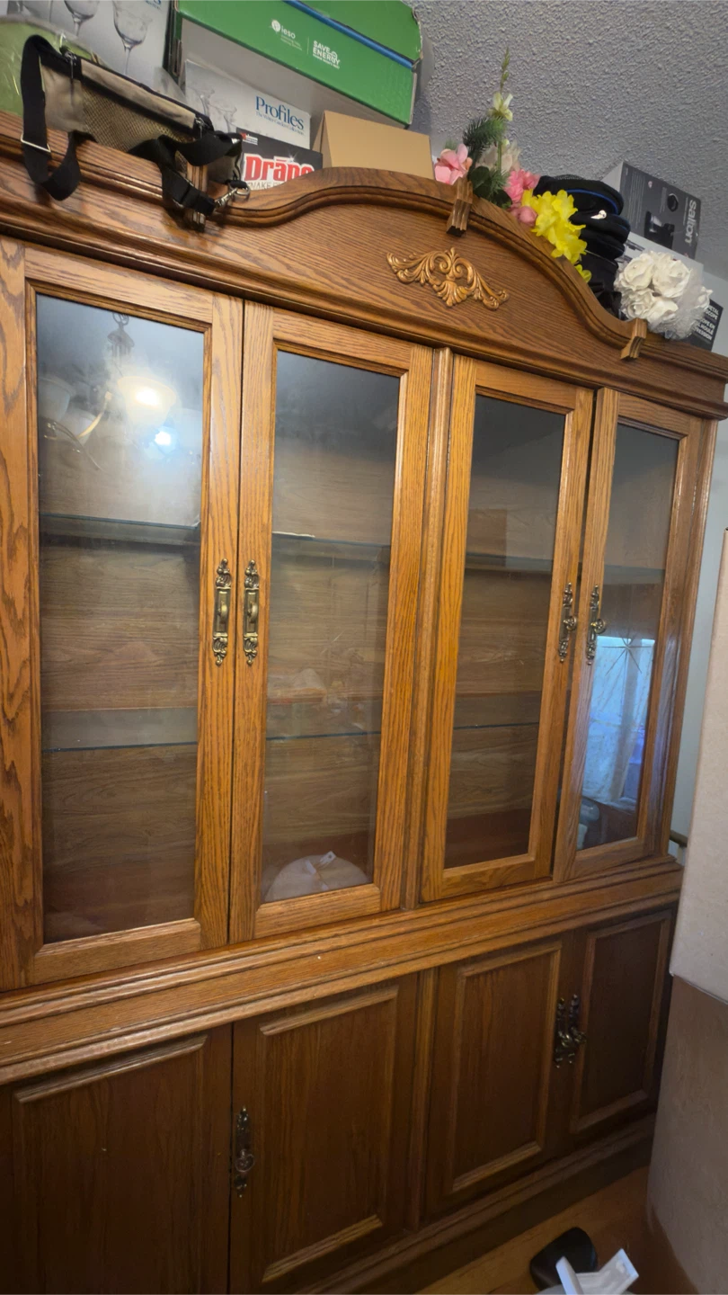 Oak Hutch and Buffet