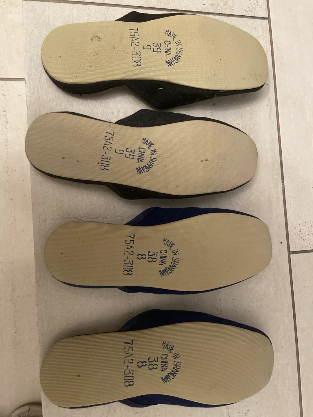 Embroidered Slippers - Black & Blue - photo 2