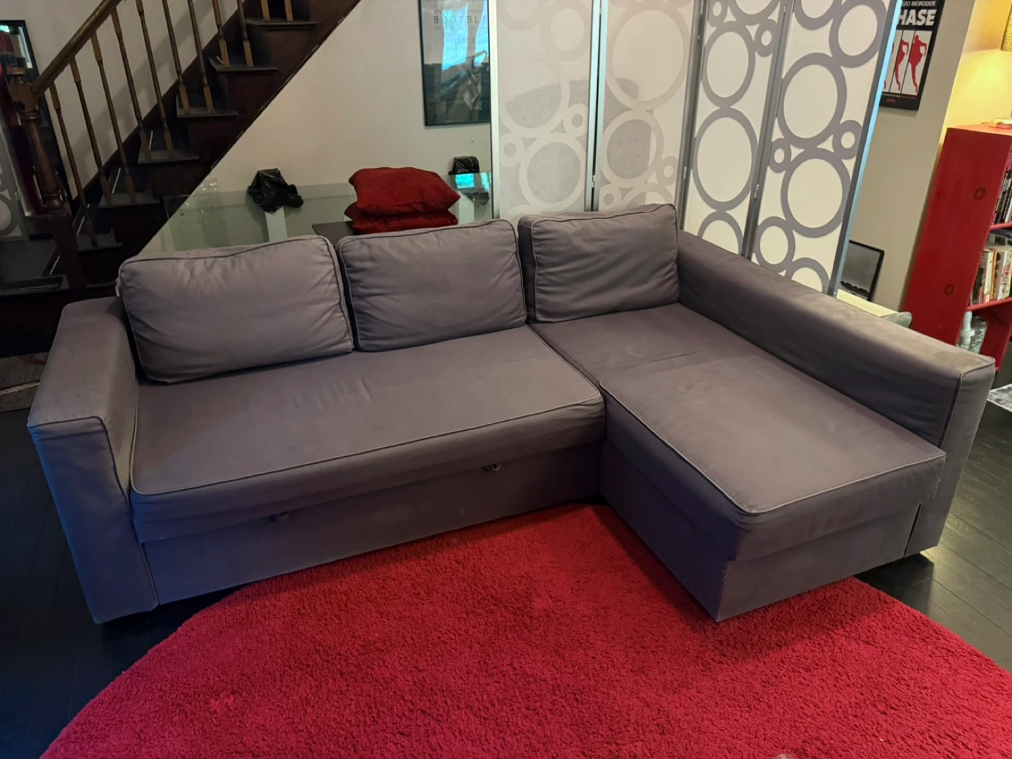 Ikea “Manstad” gray sofa sectional queen sleeper couch