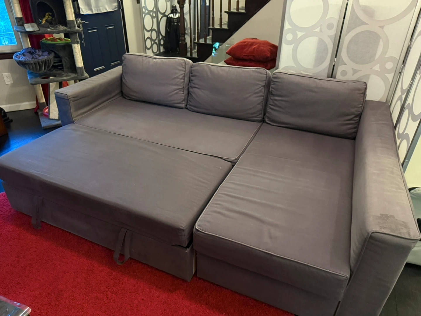 Ikea “Manstad” gray sofa sectional queen sleeper couch - photo 2