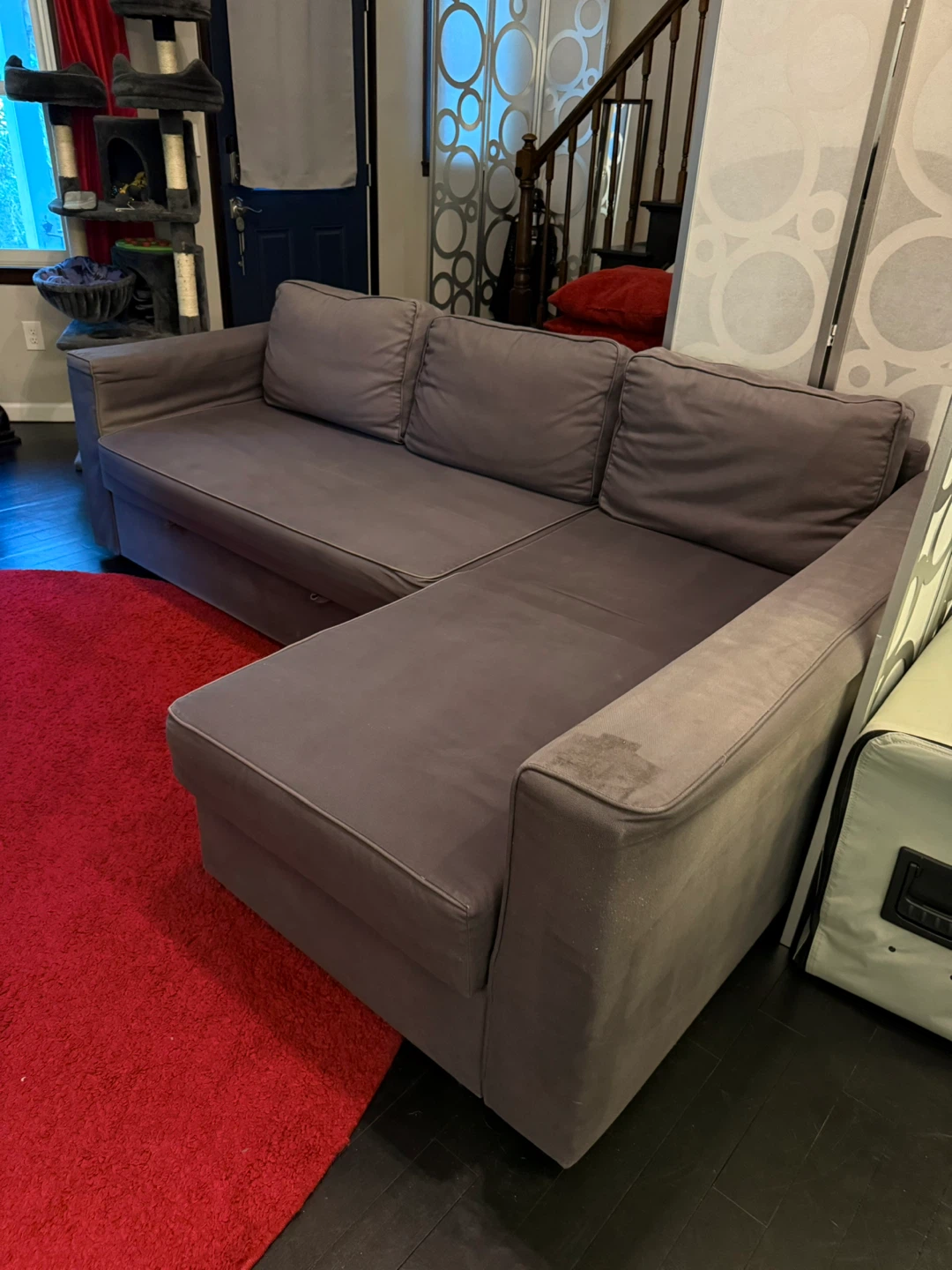 Ikea “Manstad” gray sofa sectional queen sleeper couch - photo 5