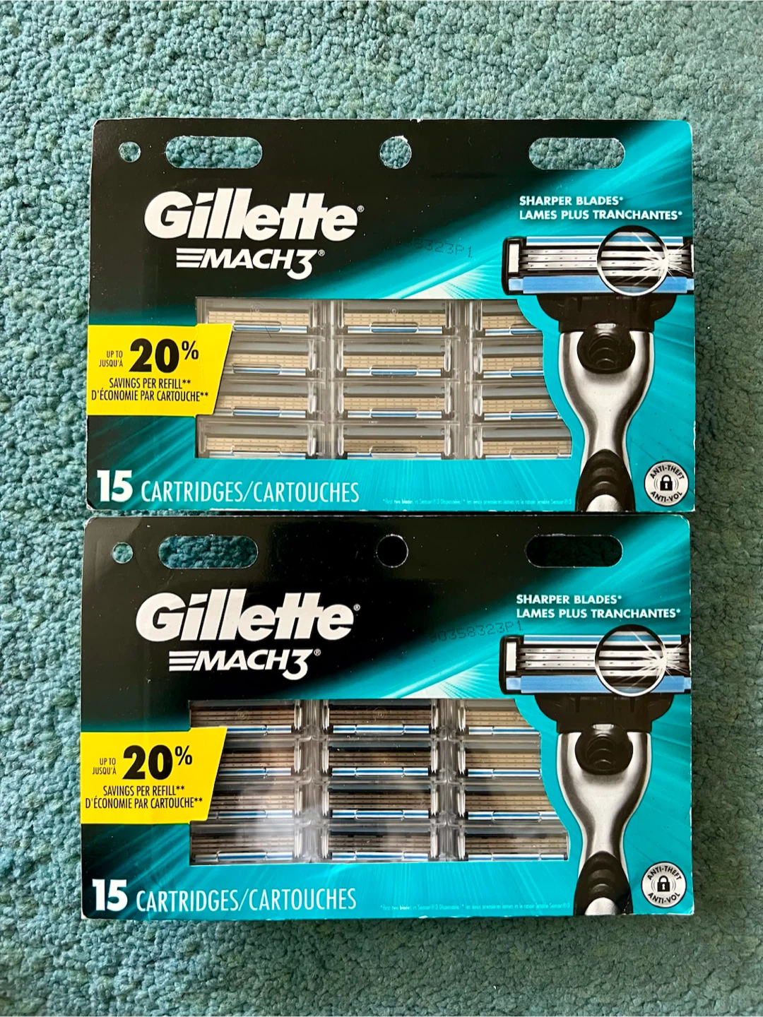 Brand new Gillette Mach3 Razor Blade Refills - 15 Cartridges