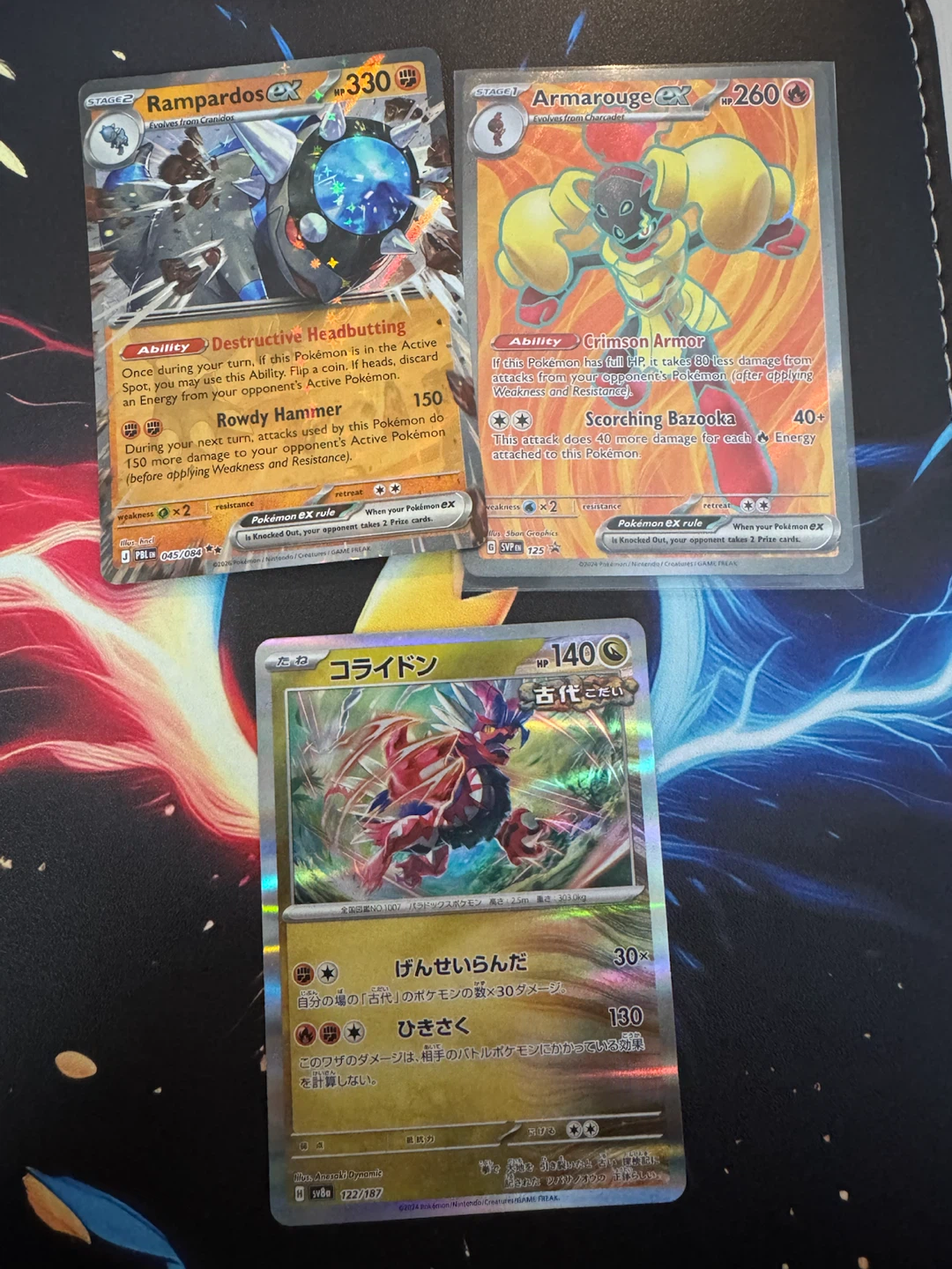 Filled Pokémon card binder