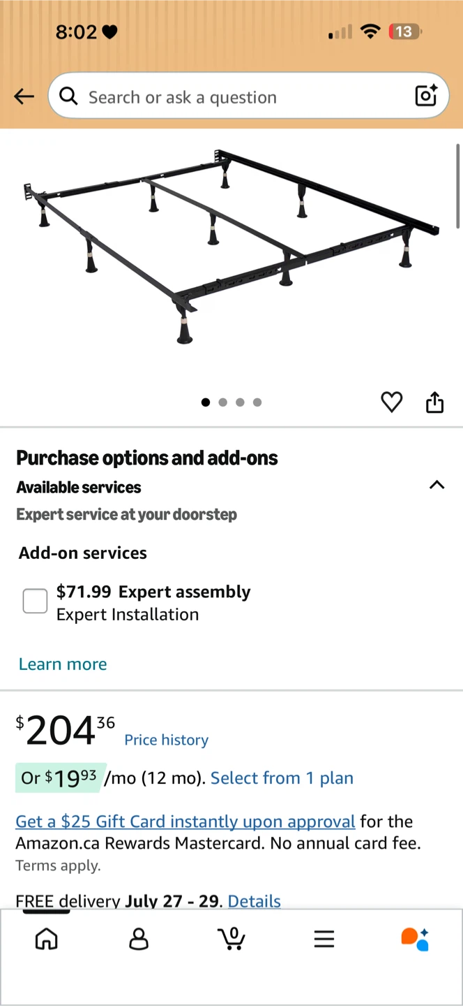 Titus Furniture T53 Adjustable Bed Frame