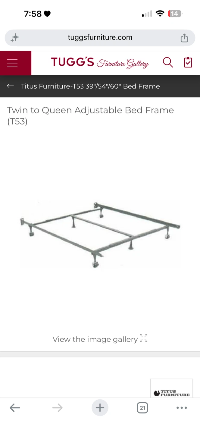 Titus Furniture T53 Adjustable Bed Frame - photo 2