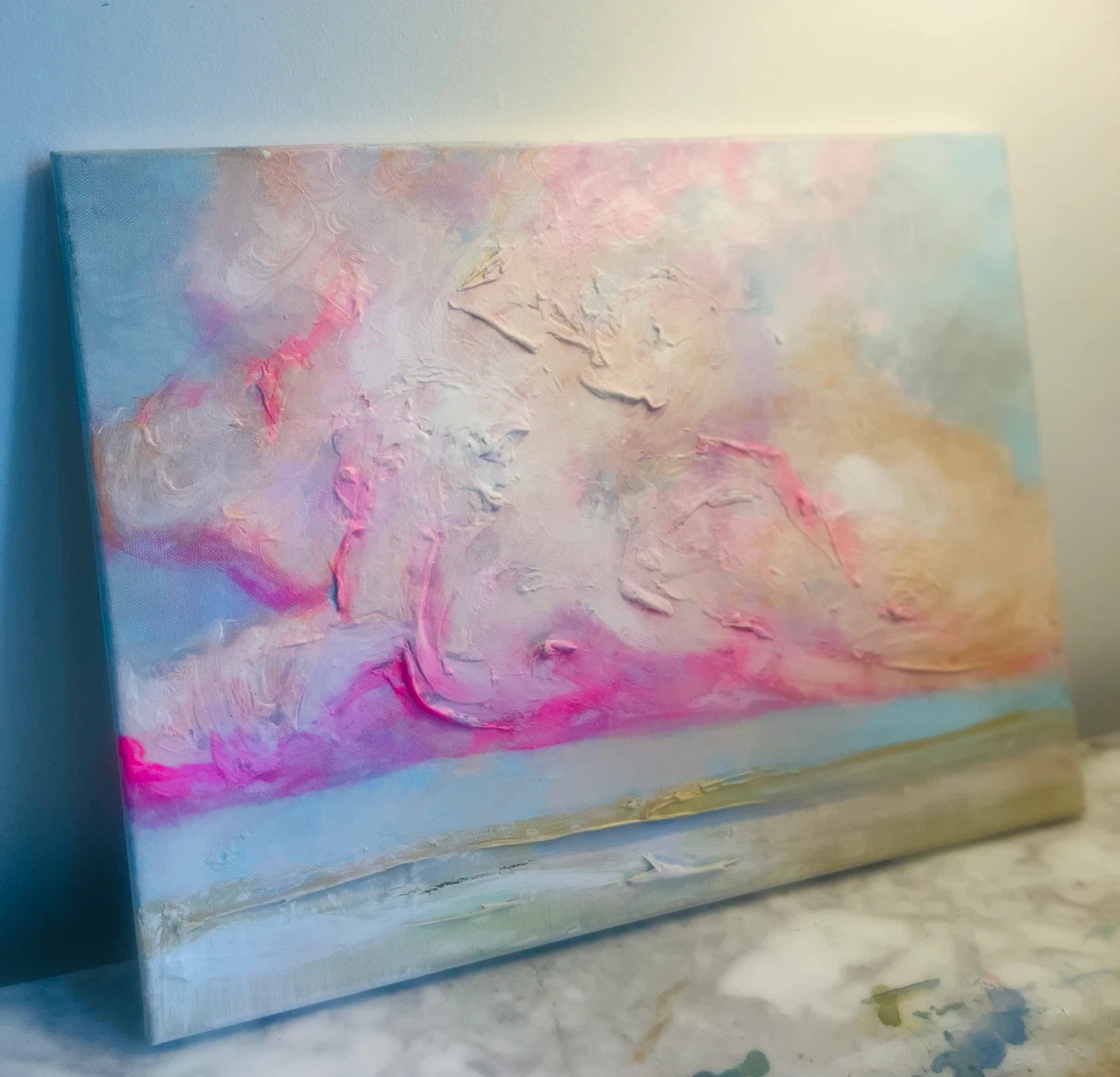 Abstract Cloud Painting 14 x 18” - photo 3