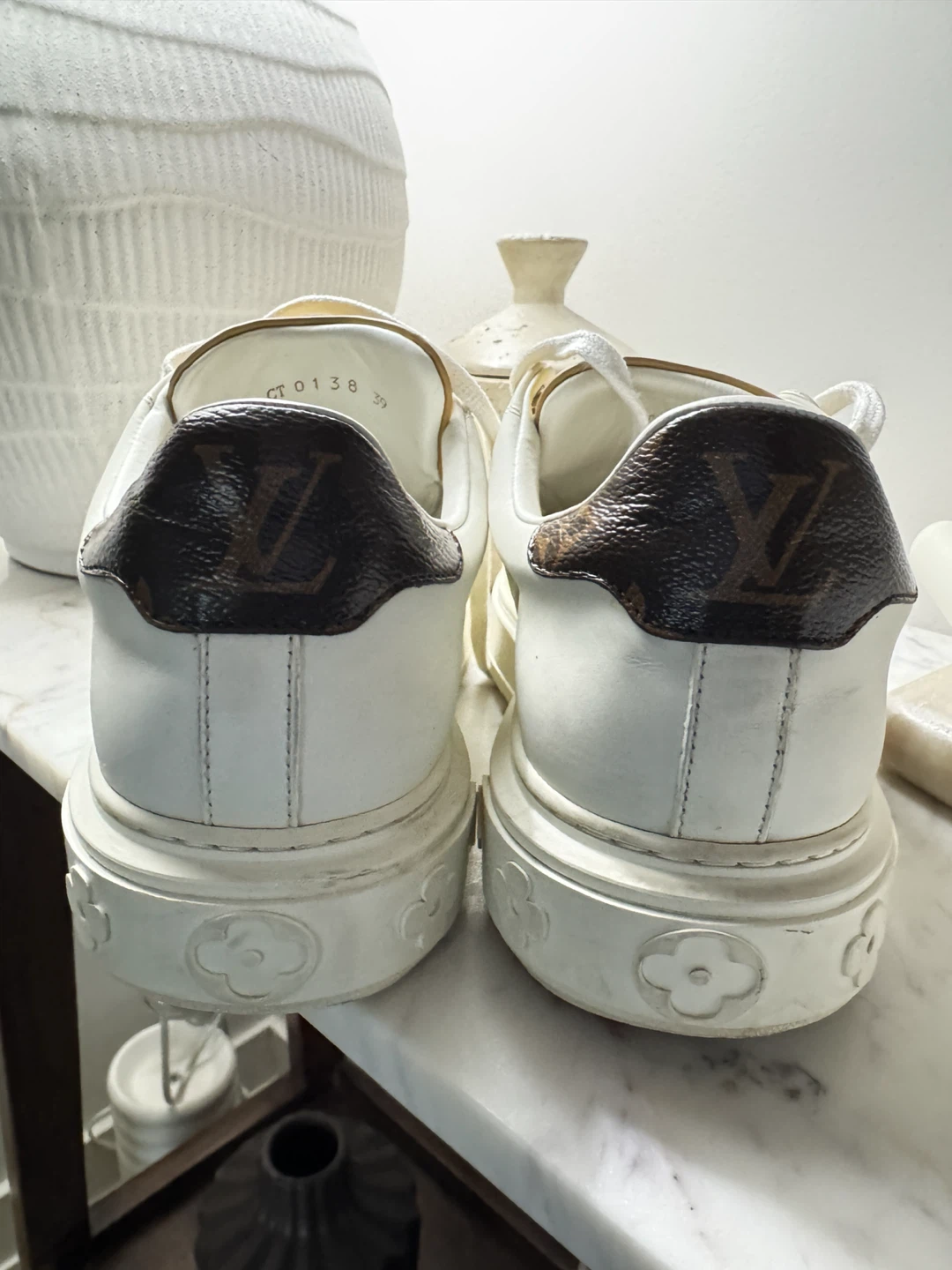 Louis Vuitton White Leather Sneakers - photo 2