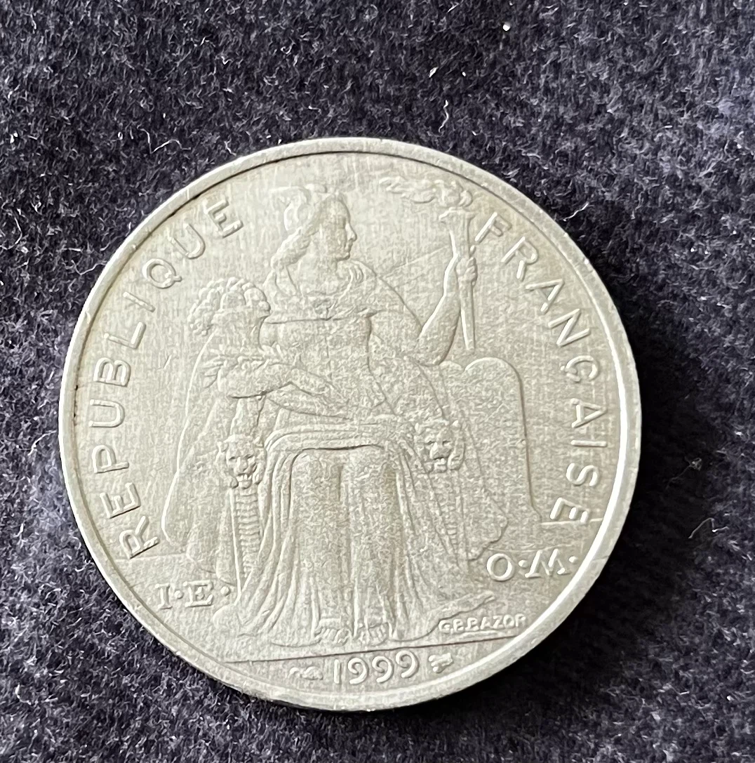 1999 French Polynesia 5 Franc Coin