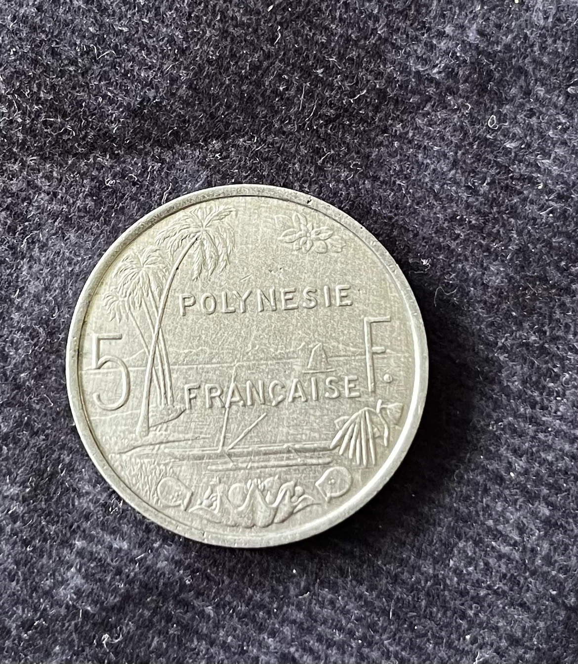 1999 French Polynesia 5 Franc Coin - photo 2