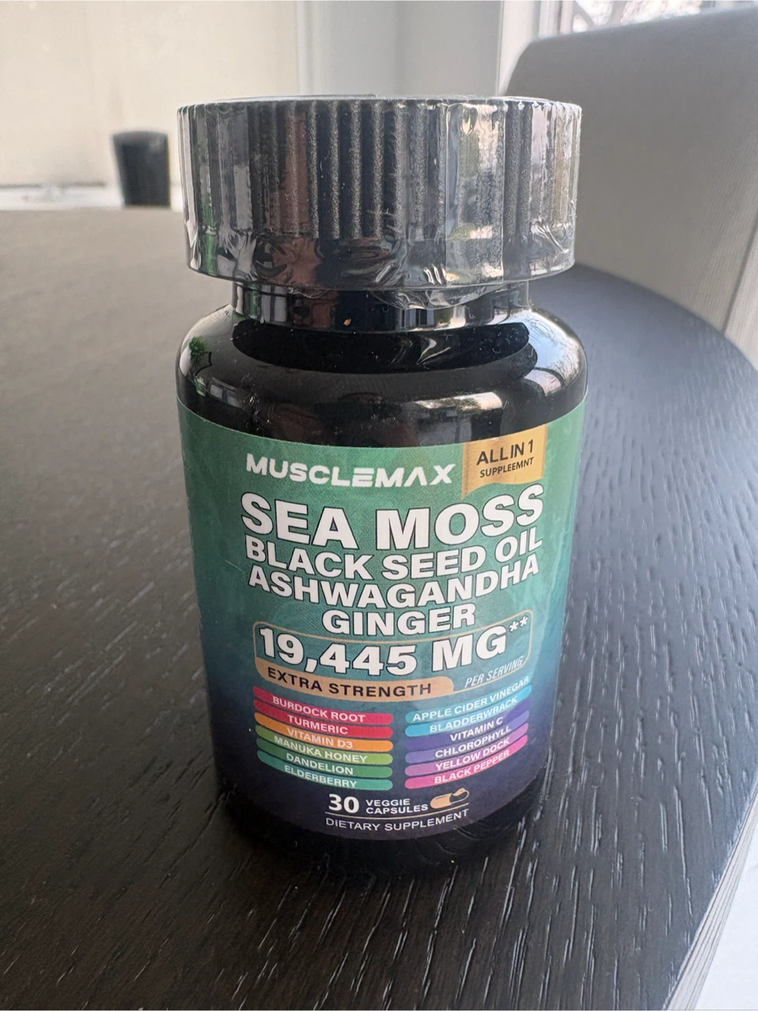 Musclemax Sea Moss Black Seed Oil Ashwagandha Ginger Supplement - photo 2