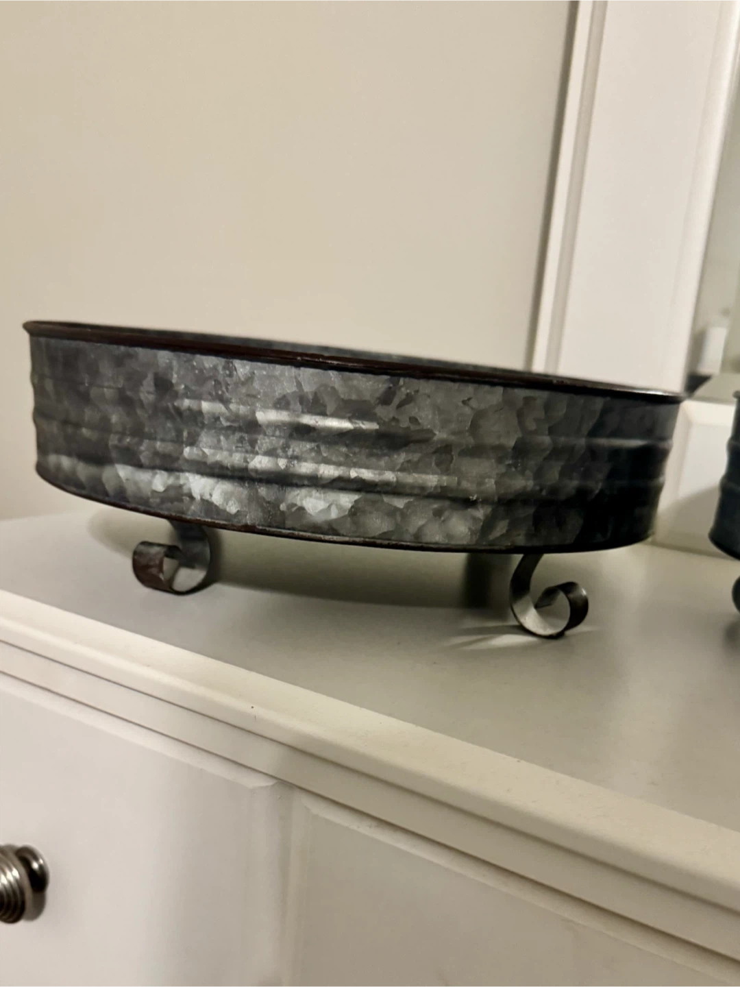 Set of galvanized metal trays; 2 large and 1 small - photo 3