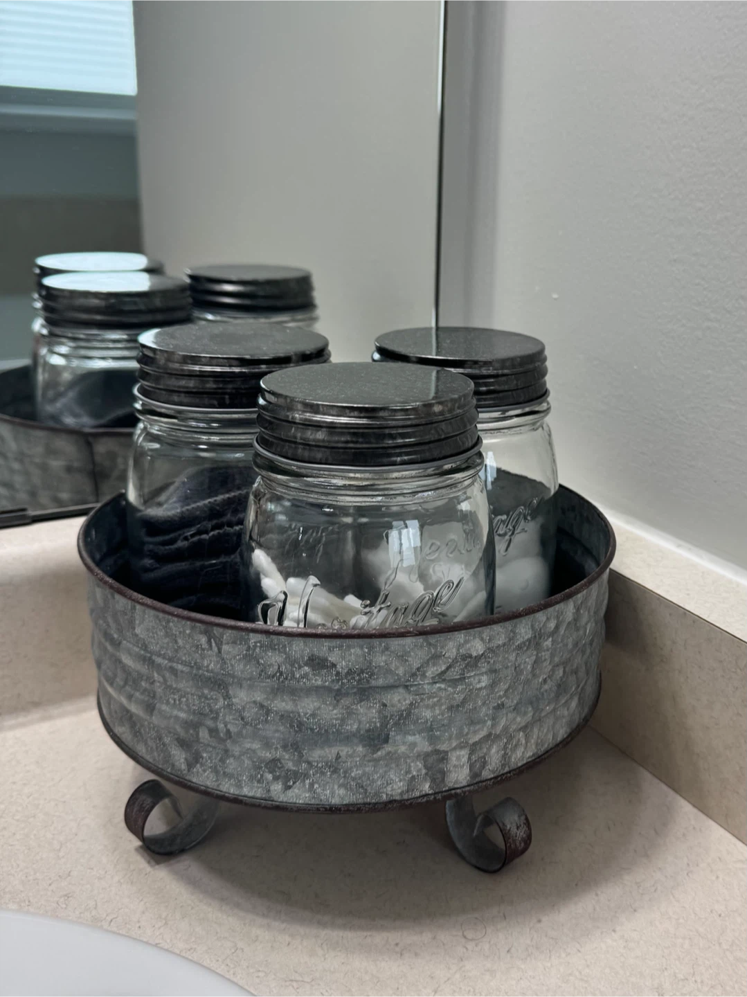 Set of galvanized metal trays; 2 large and 1 small - photo 4
