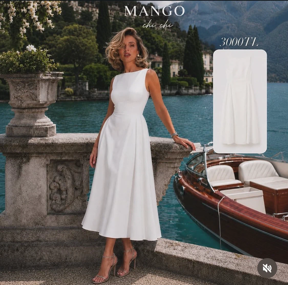 Mango Boat-Neck Ruched Dress
