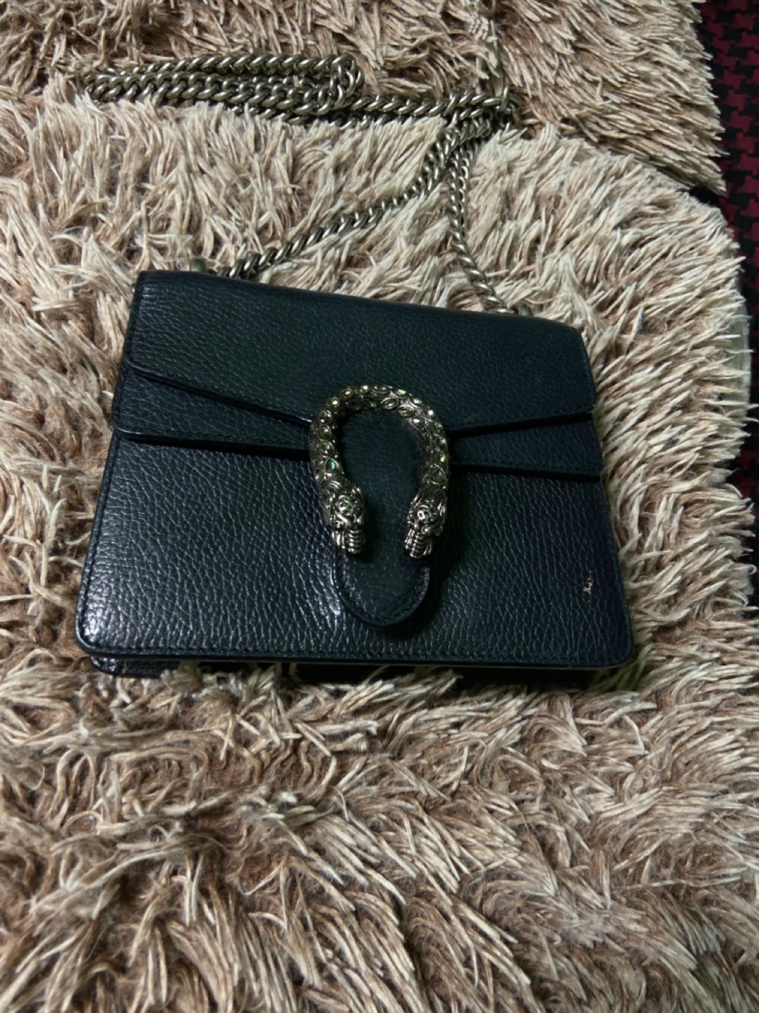 Gucci Dionysus Black Leather Shoulder Bag