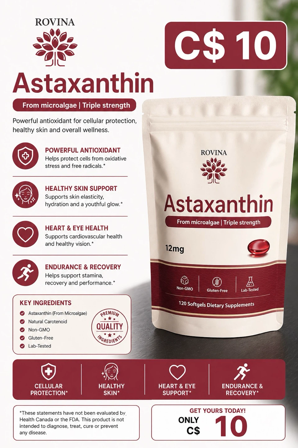 Astaxanthin Triple Strength 120 Softgels