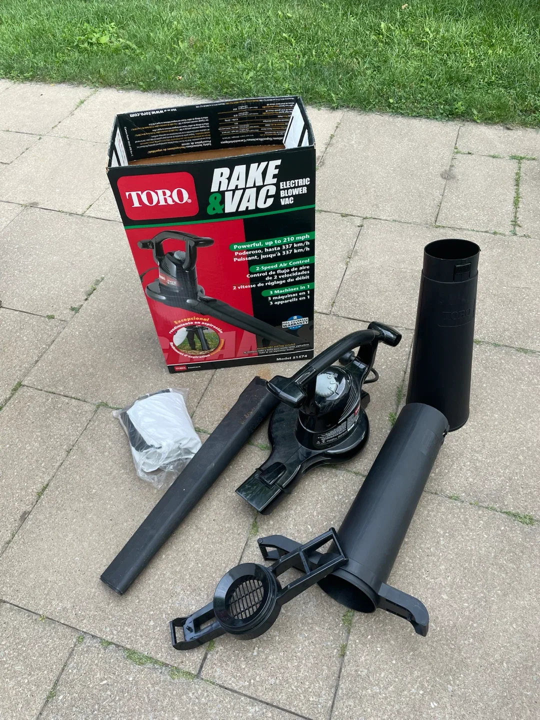 Toro Rake & Vac Electric Blower Vacuum Mulcher - photo 2