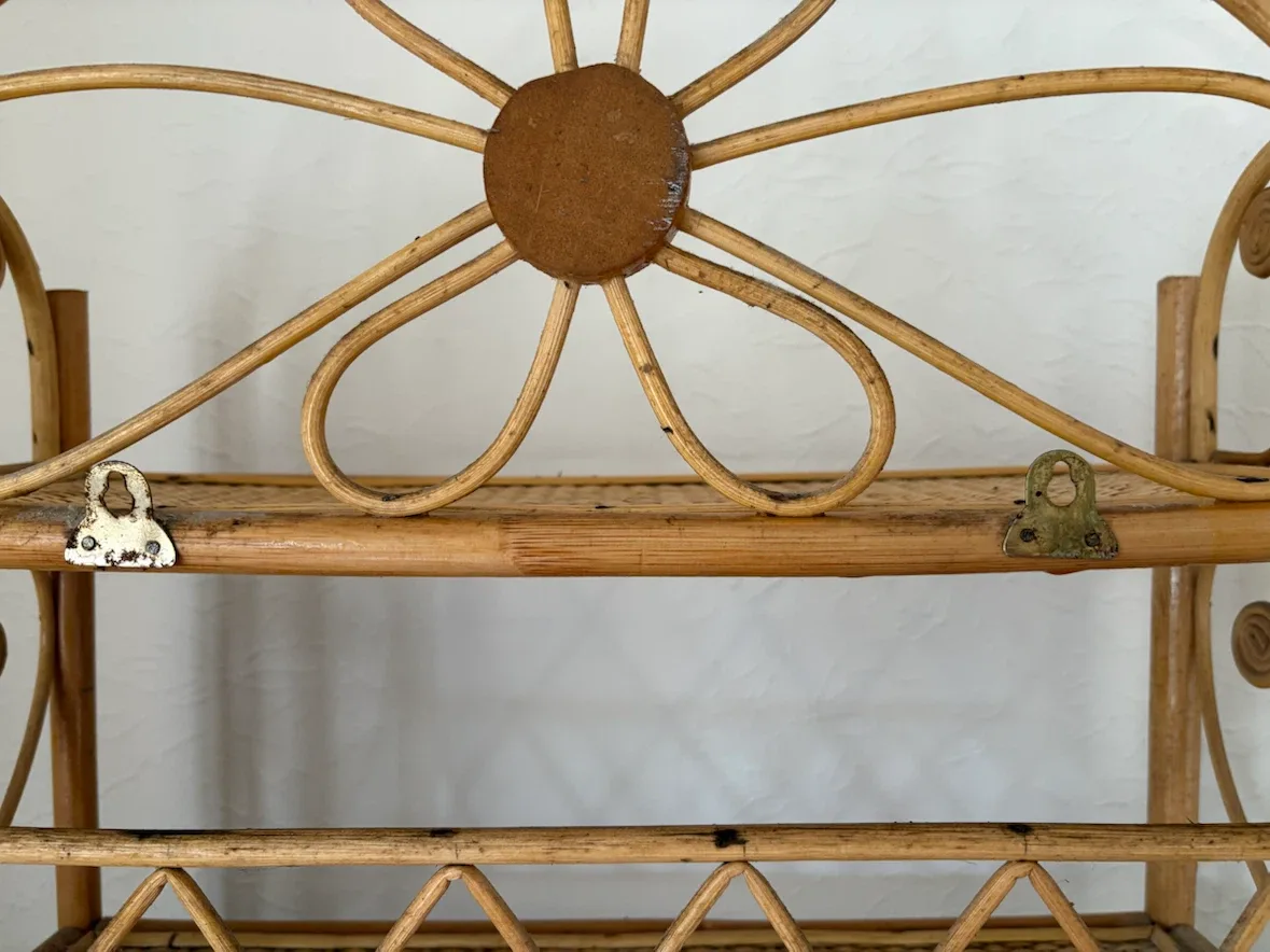 Vintage Rattan Shelf Unit - photo 4