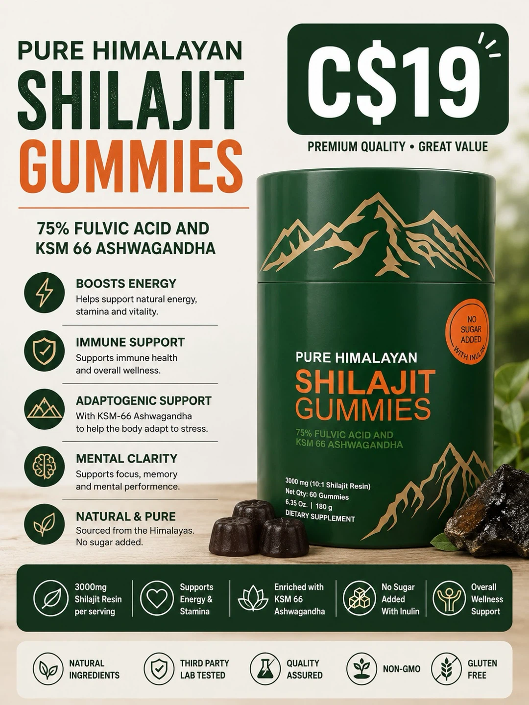 Pure Himalayan Shilajit Gummies