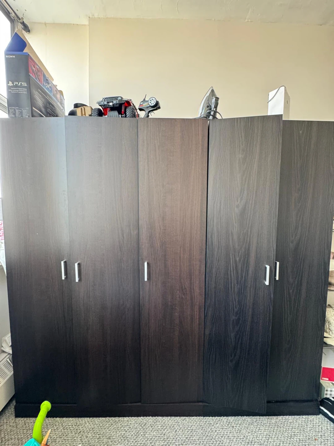 Dark Wood Wardrobe - 4 Door - photo 2