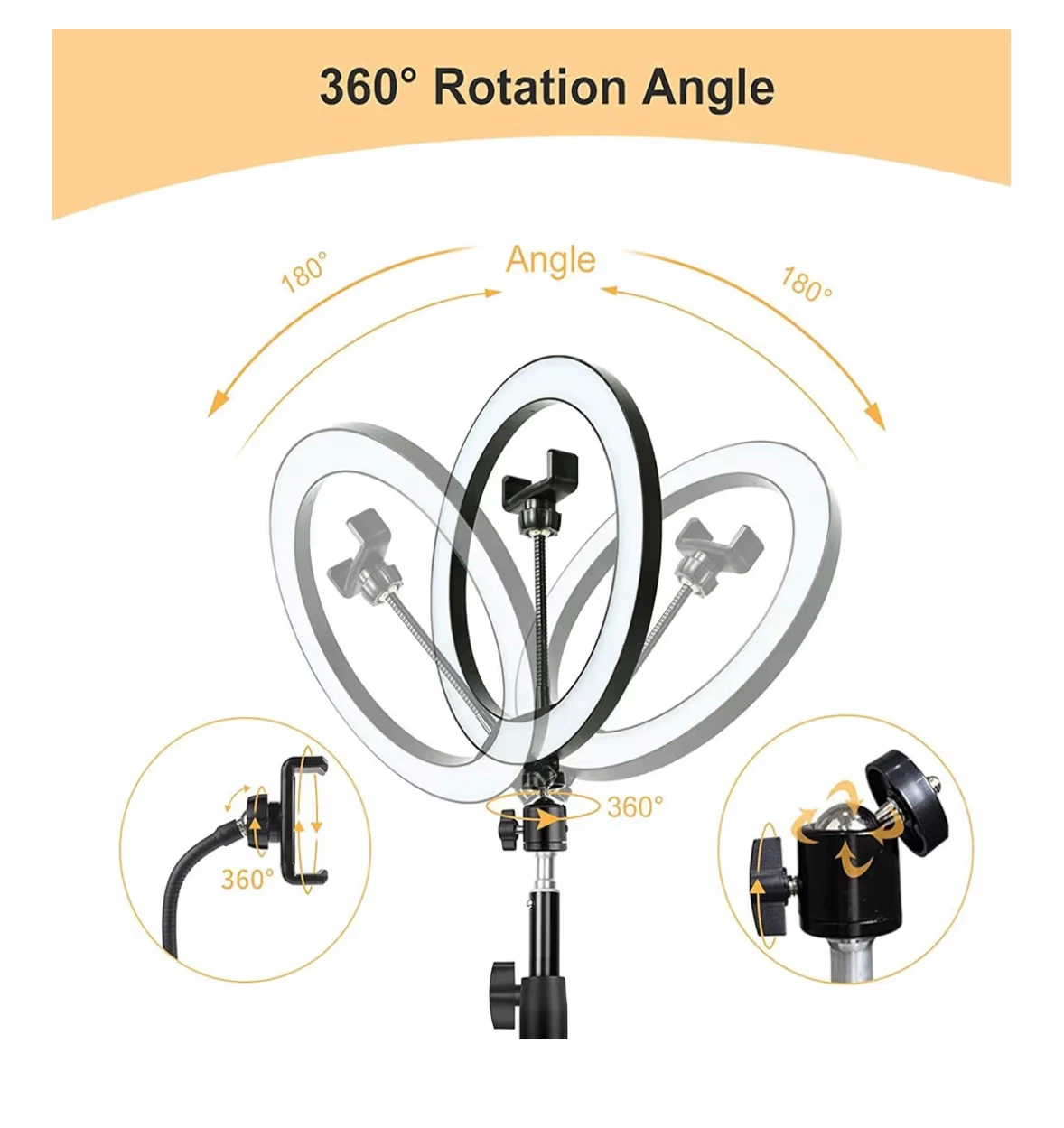 LED Ring Light with Phone Holder - photo 2