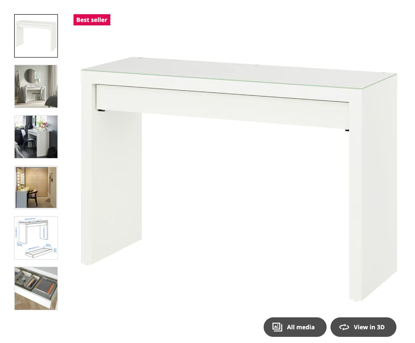 Moving out sale: White vanity with drawer