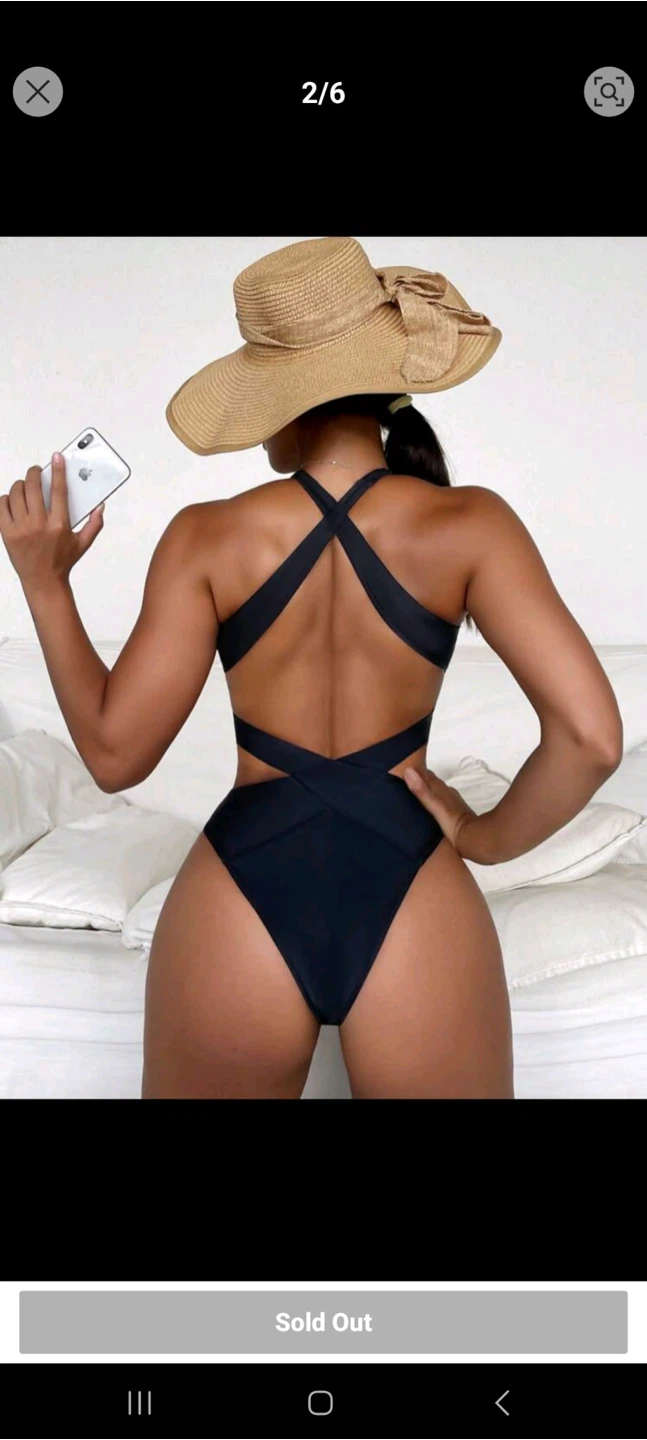 Black One-Piece Swimsuit NEW small - photo 3