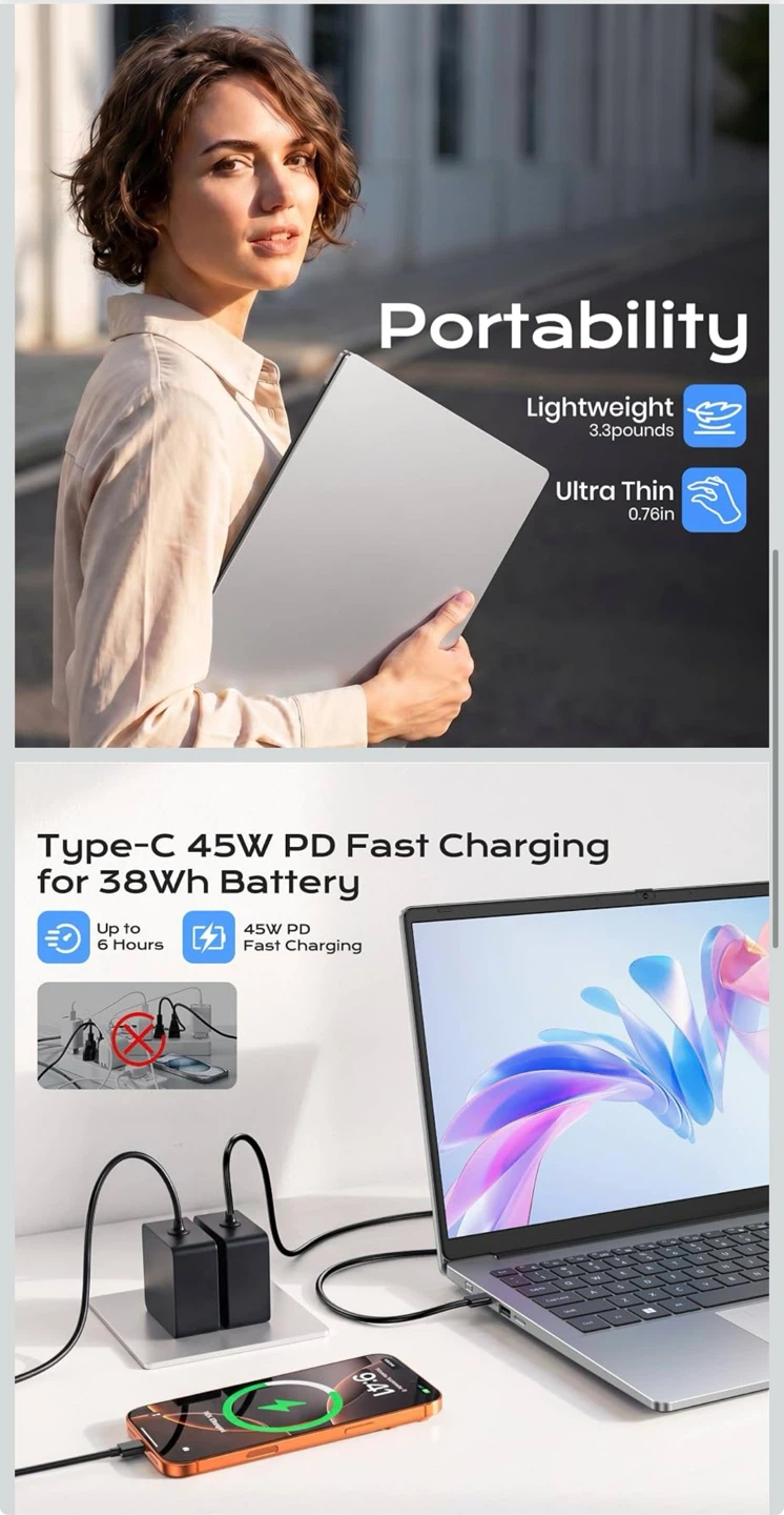 15.6" Windows 11 Laptop with Intel Celeron N4020 - photo 3