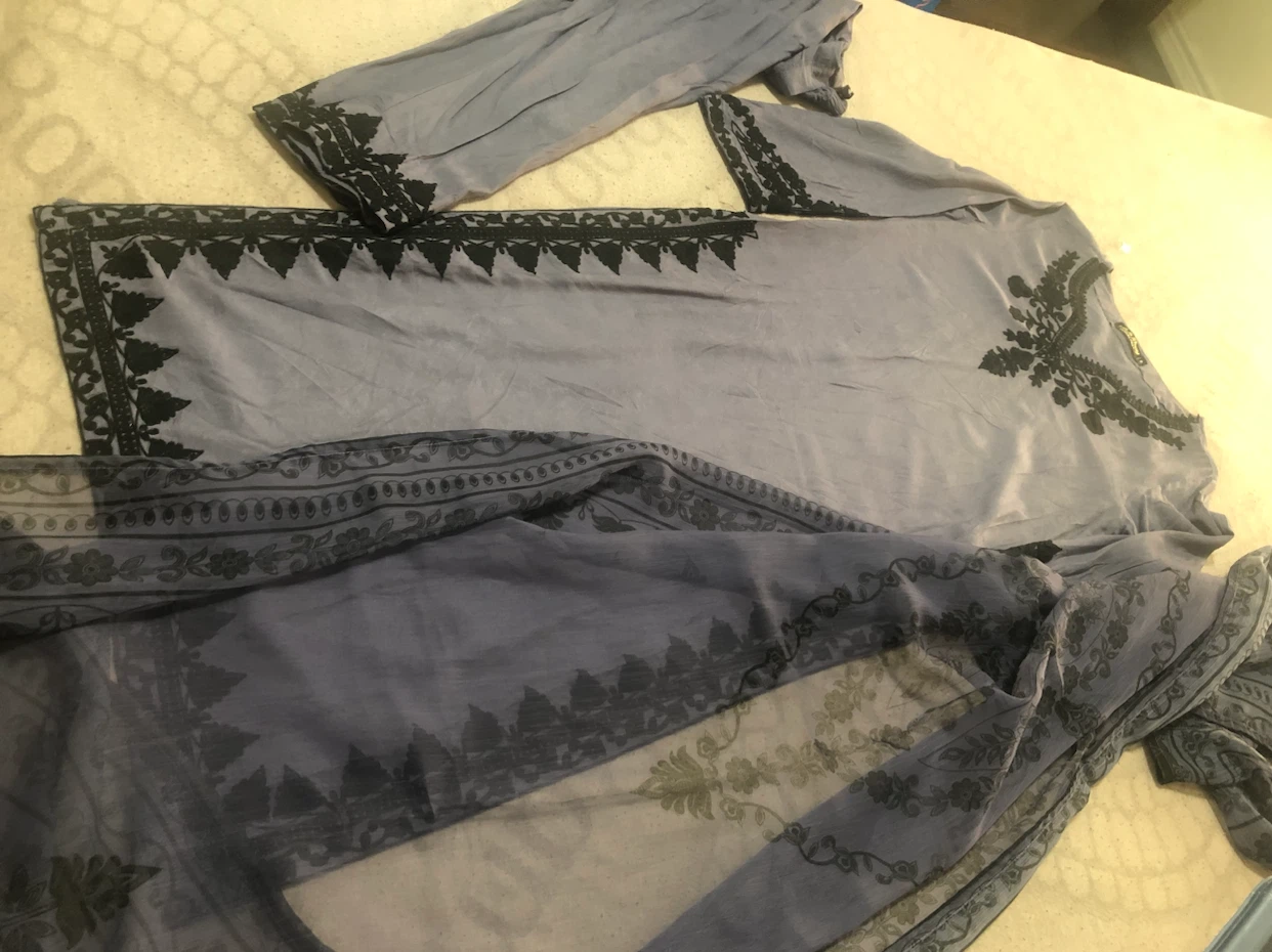 Arta Riway Luxury Pret Blue Embroidered Kurti - Size S - photo 2