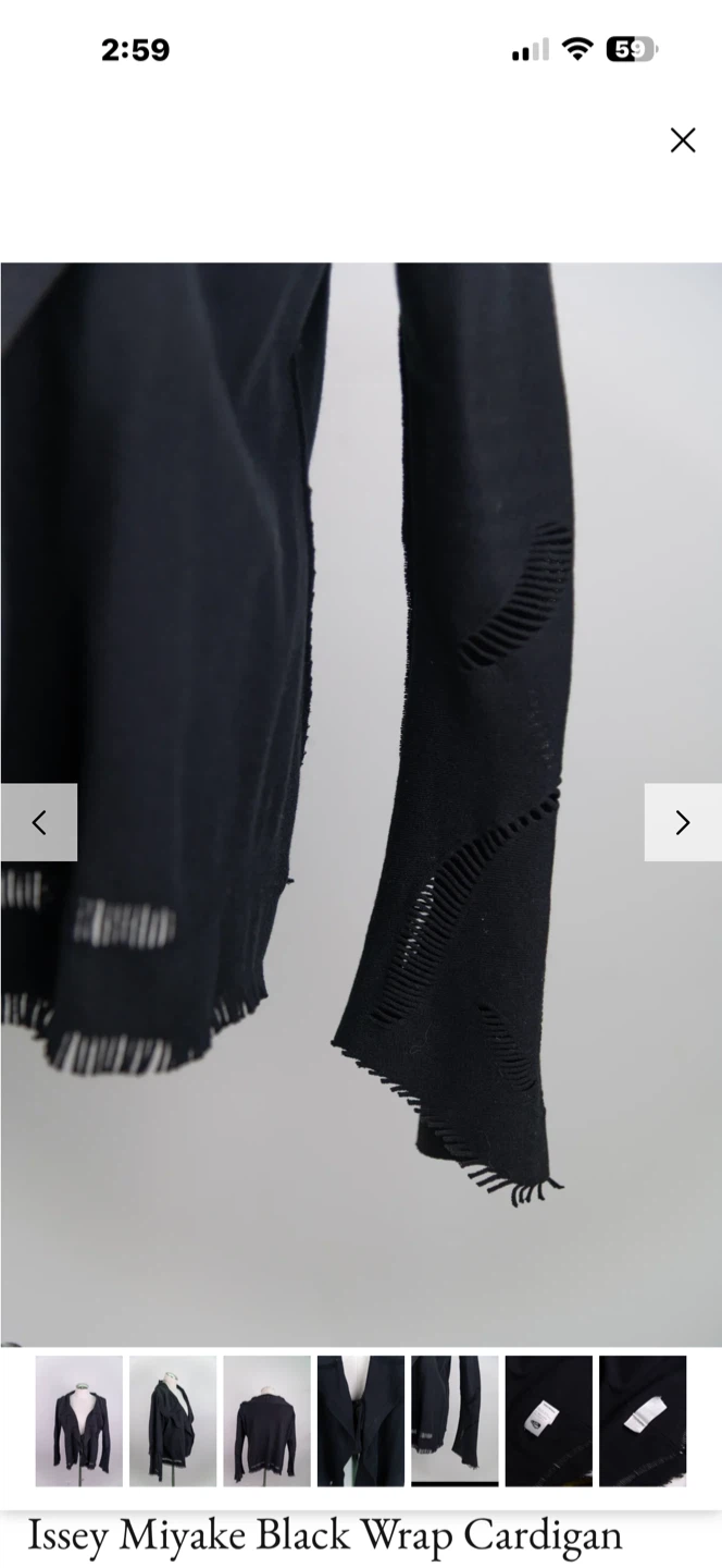 Issey Miyake Black Wrap Cardigan - photo 4