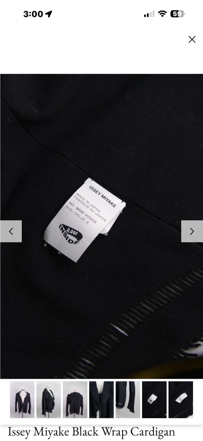 Issey Miyake Black Wrap Cardigan - photo 5