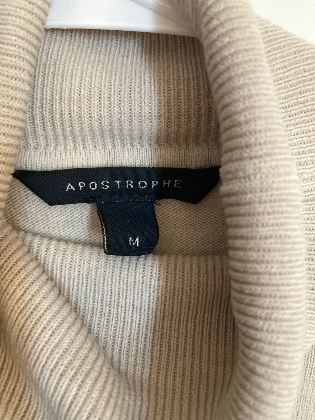 Apostrophe Turtleneck Sweater - Beige, Size M - photo 2