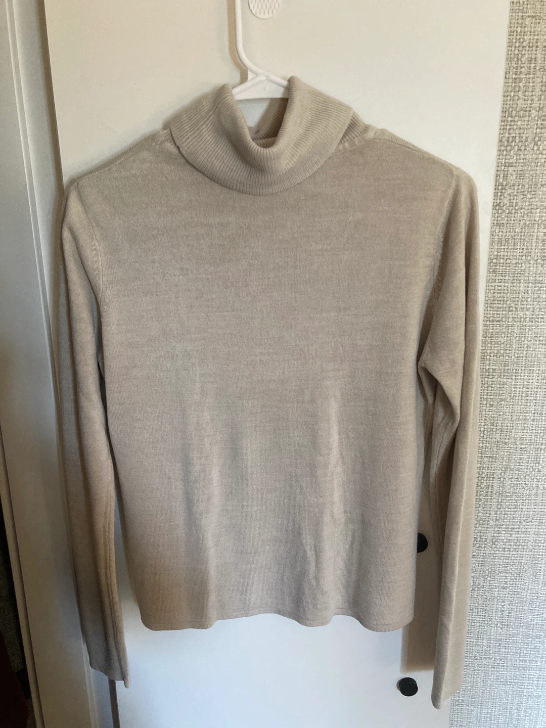 Apostrophe Turtleneck Sweater - Beige, Size M - photo 5