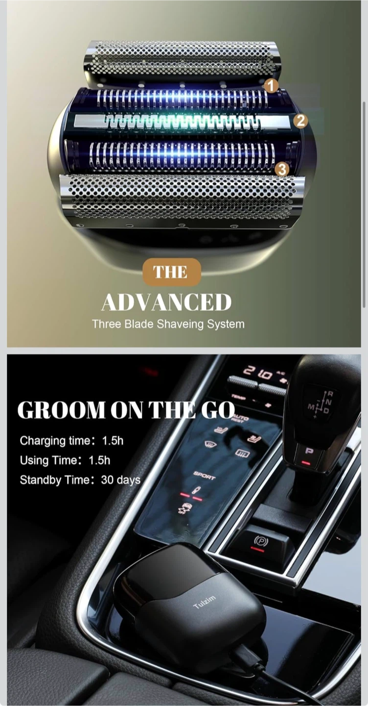 Electric Shaver - 3-Blade Rotary System - photo 2