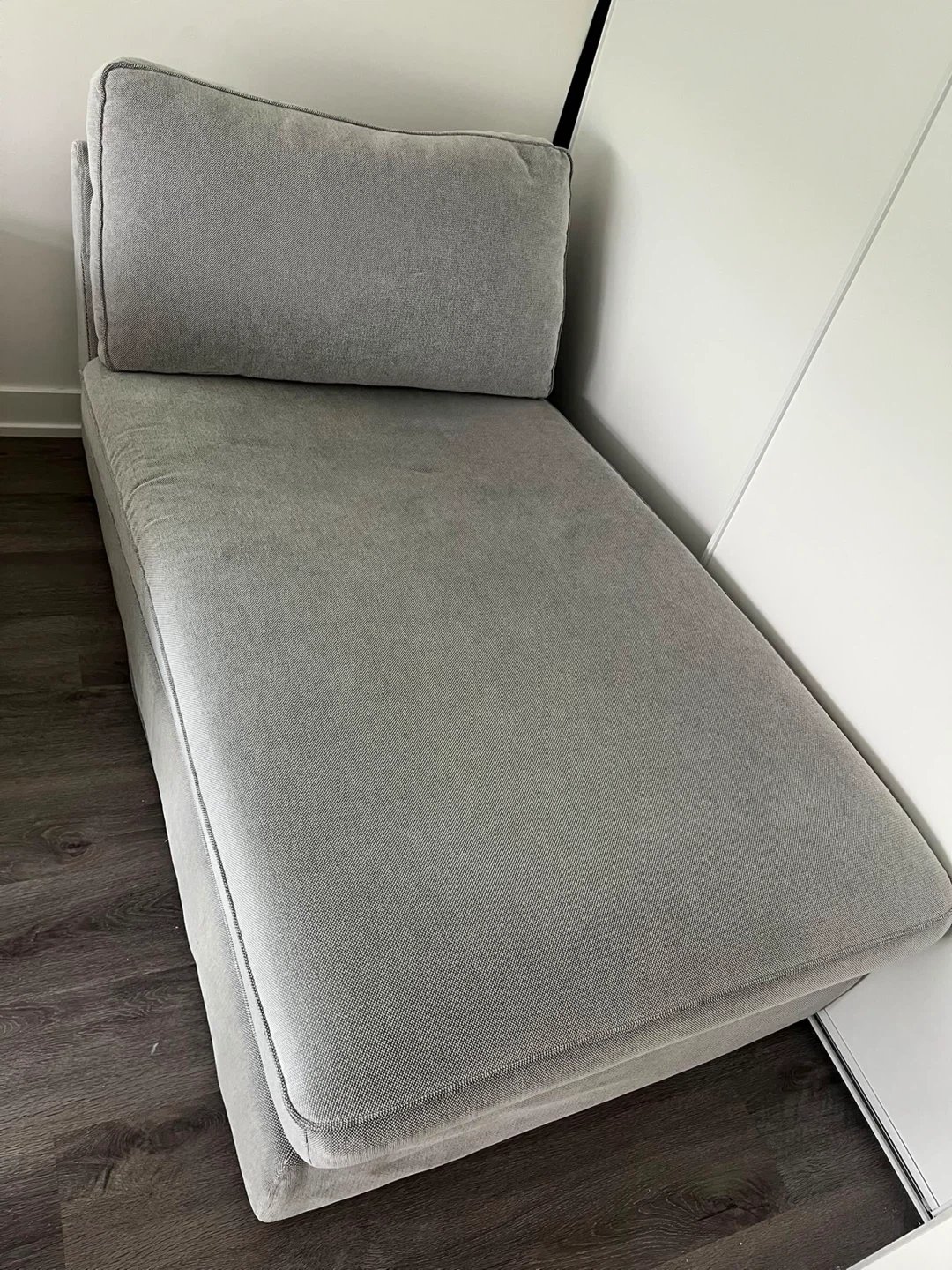 Grey Chaise Lounge Chair or Corner bed Sofa - photo 2