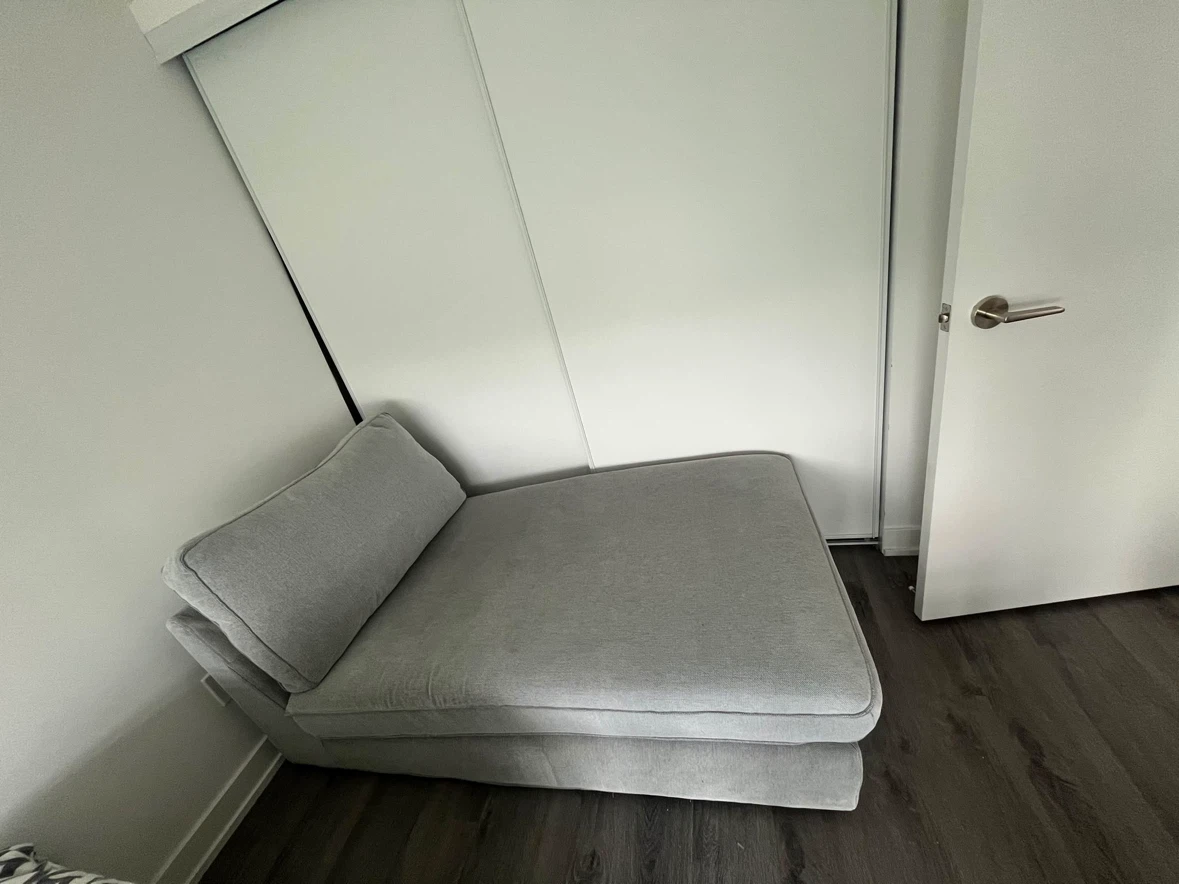 Grey Chaise Lounge Chair or Corner bed Sofa - photo 3