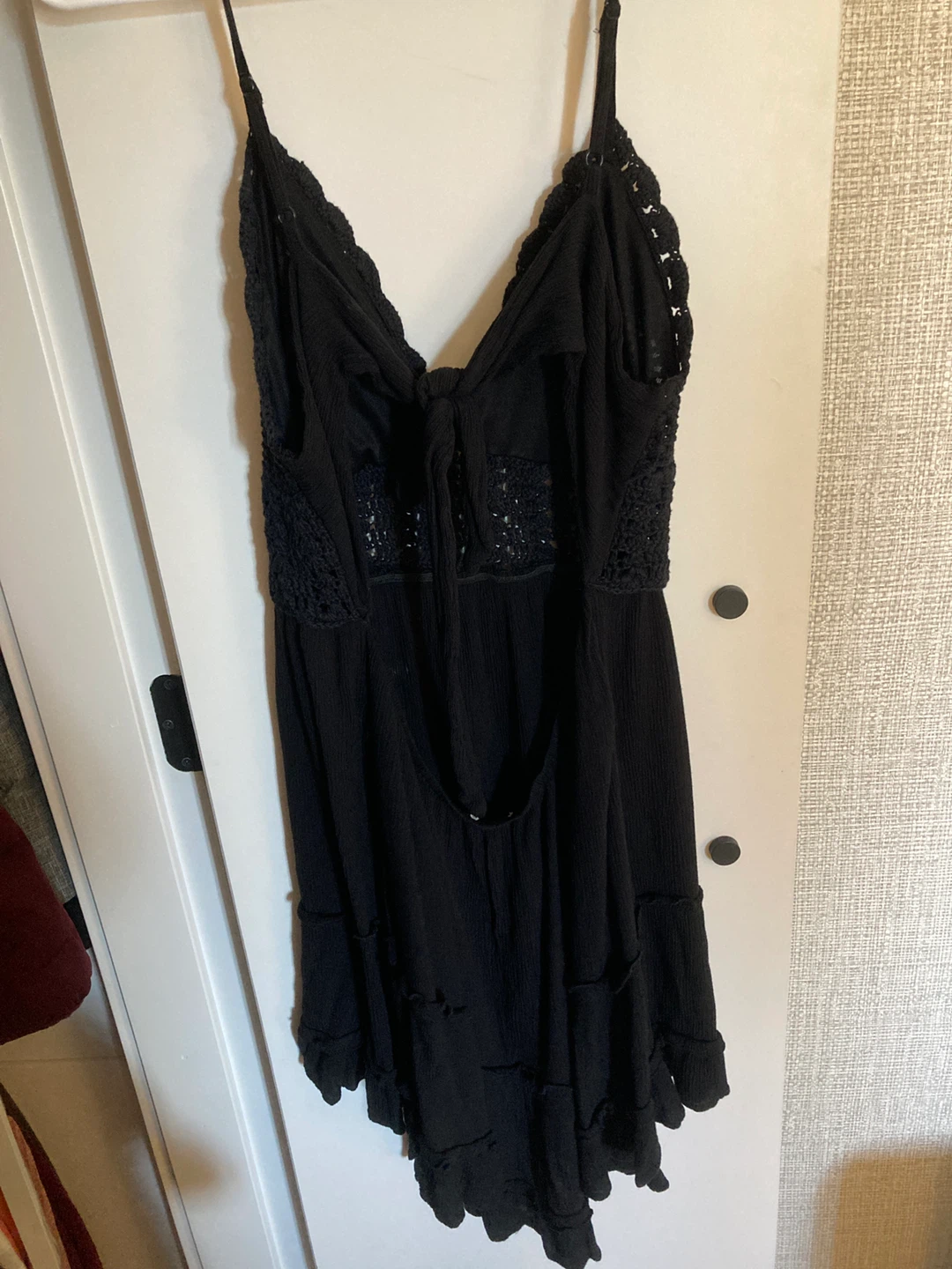 Black Crochet Cami Dress - photo 4