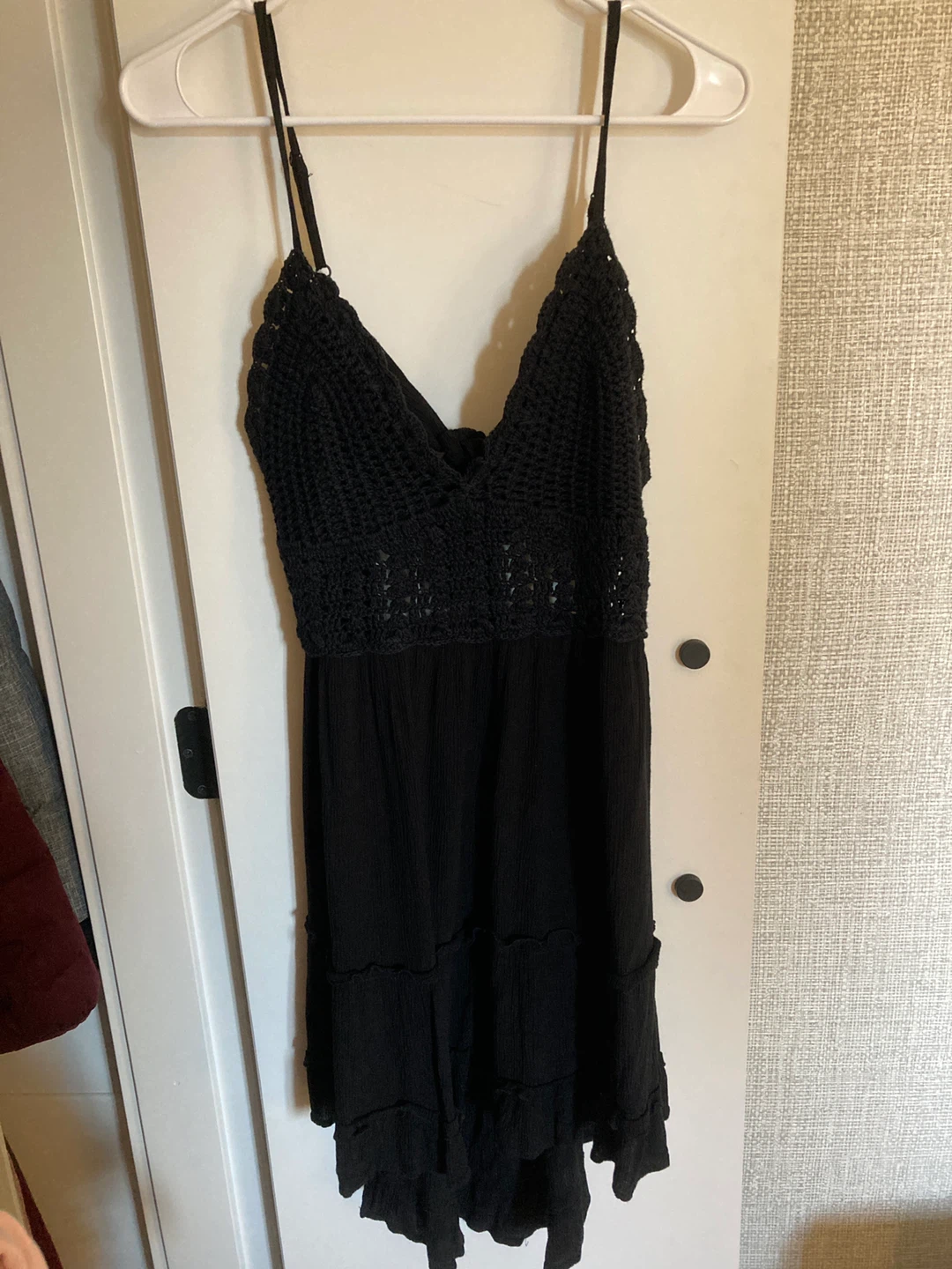 Black Crochet Cami Dress - photo 2